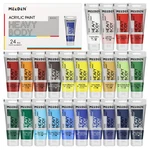 Acrylic Paint Set 24 Colors 60ML 2OZ Heavy Body Satin Finish Meeden Basic Adults. Fixed Price $59.99.