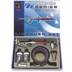 HS-3AS Paasche Single Action Airbrush With All Three Heads, Bottles, Cup, & Hose. Fixed Price $84.00.