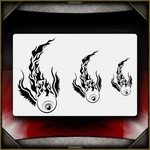 Flaming Eyes Airbrush Stencil Template Airsick. Fixed Price $14.99.