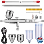 Vivohome Airbrush Gun Kit: 0.2/0.35/0.5MM Nozzles, Cups, Hose & Quick Connect. Fixed Price $61.93.