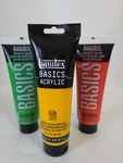 X3 Liquitex Basics Acrylic Color Cadmium Yellow Redlight Green 250ML 8.45 Fl Oz. Fixed Price $25.00.