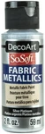 Decoart Sosoft Fabric Metallics Acrylic Paint 2OZ-SILVER Platinum 3 Pack. Fixed Price $14.40.