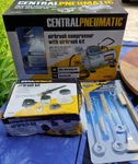 Central Pneumatic Airbrush Compressor With Kit. Fixed Price $79.95.