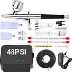 Gocheer Airbrush Kit With Compressor, 40 48 High Psi, Black. Fixed Price $132.99.