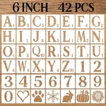 6 Inch Letter Numbers Craft Stencils, 42 Pcs Reusable Plastic Alphab.... Fixed Price $26.37.
