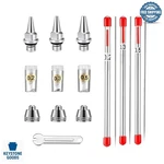 10PCS Airbrush Replacement Parts Kit Compatible With Standard Dual-action Guns. Fixed Price $20.59.