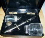 Badger 155-1 Anthem Airbrush Set, Case, Cup, Jars, Instructions Usa Preowned. Fixed Price $29.00.