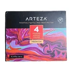 Arteza 4-COLOR Pouring Acrylic Paint Set Lavender, Sea Green,neon Orange,purple. Fixed Price $12.85.