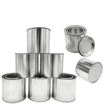 Esamploe 8 Pack Empty Metal Cans With LIDS(1/2 Pint Size),paint Silver. Fixed Price $37.99.