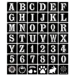 6 Inch Letter Symbol Numbers Craft Stencils, 42 Pcs Reusable Plastic.... Fixed Price $26.66.