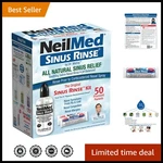 50 Count Pack Natural Sinus Rinse - Easy Squeeze Bottle & Positive Pressure. Fixed Price $23.99.
