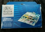 Winsor & Newton Cotman Water Colours Pocket Plus 12 Half Pans. Fixed Price $32.99.