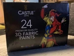 +castle Arts Premium Quality 3D Fabric Paints* (24-COUNT Set) (new). Fixed Price $16.00.