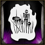 Spiked Skeleton 3 - Airbrush Stencil Template Airsick. Fixed Price $14.99.