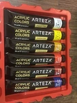 Arteza Acrylic Paint Set 12 Colorstubes 0.74 Oz 22 Ml) Storage Box Premium New!. Fixed Price $17.99.