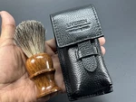 Badger Hair Shaving Brush Wood Handle Storage + Travel Case Christmas Man Gift. Fixed Price $34.99.