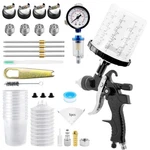 Hvlp Spray Gun With 650ML Mixing Cup& 10X Disposable Cups, 1.4/1.7/2.0/2.5MM .... Fixed Price $62.15.