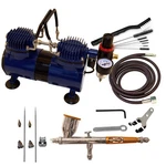 Paasche DA400R 1/4 Hp Airbrush Compressor W/ TG-3AS Gravity Feed Set. Fixed Price $323.37.
