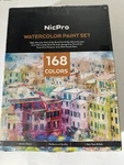 Nicpro 168 Watercolor Paint Set With Brushes & Paper New. Fixed Price $39.99.