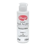 Utrecht Fluid Acrylics - Titanium White, 4 Oz Bottle. Fixed Price $27.99.