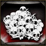 Skull Background 21 - Airbrush Stencil Template Airsick. Fixed Price $14.99.