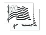 2 Pack Spray Airbrush Painting Stencils Waving American Flag Large 10X14". Fixed Price $11.99.