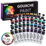 Professional 36-COLOR Gouache Paint Set Large 18ML Tubes & Mixing. Fixed Price $48.06.