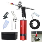 I-beautee Portable Cordless Airbrush Kit With Compressor, High Flow Red. Fixed Price $103.00.