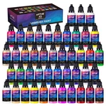 42 Color Acrylic Airbrush Paint Set With Thinners - Opaque, Metallic, Neon. Fixed Price $42.99.