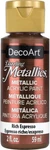Decoart Dazzling Metallics Acrylic Paint 2OZ-RICH Espresso. Fixed Price $8.79.