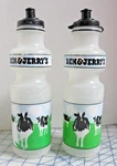 Set Of Ben & Jerry's "cow" Water Bottles: 10"TALL X 3" Diam. Usa Made (#2424). Fixed Price $29.98.