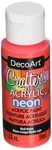Decoart Acrylic Crafter's Paint - Neon Red 2 Count (pack Of 1),. Fixed Price $13.99.