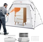 Portable Paint Booth 7.5X5.2X5.2FEET Spray Tent Mesh Screen Water Resist White. Fixed Price $57.79.