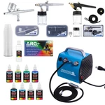Pro System W/ 3 Airbrushes Deluxe Compressor & 6 Paint Colors. Fixed Price $181.99.