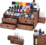 Ophir Paint Organizer, Wooden Holder W/ Drawers For Art,acrylic,oil,hobby. Fixed Price $43.99.