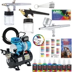 3 Master Airbrush Pro Compressor Kit, 6 Primary Colors Acrylic Paint Set. Fixed Price $178.99.
