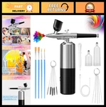 Wireless Airbrush Kit With Compressor - Nail Art, Makeup, Cake Decor, Model Pain. Fixed Price $38.63.