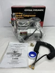 Central Pneumatic 93657 Oilless Airbrush Compressor Max. 56 Psi Motor 1,750 Rpm. Fixed Price $82.49.