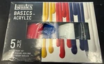 Liquitex Basics Acrylic Paint Set, 75 Ml / 2.5 Fl Oz (pack Of 5) *new*. Fixed Price $19.95.