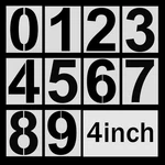 4 Inch Stencils, Plastic 0-9 Reusable House Ste.... Fixed Price $11.83.