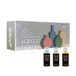 Artkey Acrylic Paint Set, 16 Colors 2 OZ/59 Ml Kit For Professi.... Fixed Price $21.97.