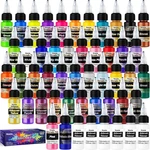 Airbrush Paint, 44 Colors With 6 Thinner, Set Includes Iridescent. Fixed Price $70.99.
