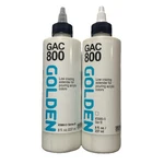 Lot Of 2 Gac 800 By Golden, Oz Jar, Low Crazing Extender For Acrylic Paints. Fixed Price $31.99.