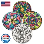 S&s Worldwide Ss Velvet Art Mandalas To Color 10 Each Of 4 Designs. Fixed Price $24.44.