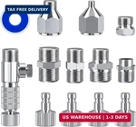 Hubest 13PCS Airbrush Adapter Kit, 1/8" & 1/4" Bsp Spray Gun Fittings With. Fixed Price $19.61.