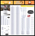 Hvlp Disposable Paint Spray Gun System - 50 Cups, 1 Mixing Cup, 20 Plugs. Fixed Price $61.99.