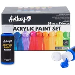 Artkey Acrylic Paint Set, 24 Colors OZ/59 Ml Kit For Professi.... Fixed Price $20.88.