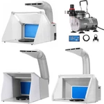 Dual Action Airbrush Compressor Kit W/ Spray Booth Portable Hobby Paint. Fixed Price $74.95.