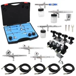 Ophir 6X Spray Guns 4-AIRBRUSHES Holder Splitter 5X Hose For Hobby. Fixed Price $146.99.