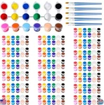 Vibrant 20 Pack Mini Acrylic Paint Set - 12 Colors & 40 Brushes, Great For Kids. Fixed Price $48.81.